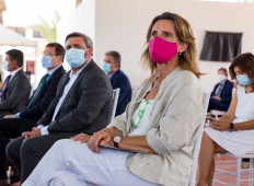 La vicepresidenta tercera del Gobierno de España y ministra para la Transición Ecológica y el Reto Demográfico, Teresa Ribera, a su llegada a la jornada