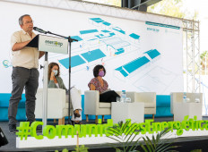 Alfonso García, presidente de Unión Renovables, durante su intervención