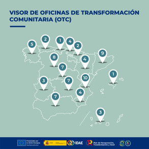 El IDAE publica el mapa de Oficinas de Transformación Comunitaria (OTC)